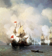 Копия картины Морской бой в Хиосском проливе