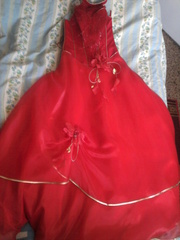 выпускное платье красного цвета