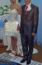 эксклюзивное свадебное платье б/у Одесса размер 42-44
