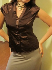 Продам блузку женскую коричневую