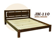 Кровать,  деревянная,  Лк- 110,  Скиф,  из массива хвойных пород деревьев.