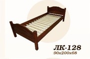 Кровать,  деревянная,  Лк- 128,  Скиф,  из массива хвойных пород деревьев.
