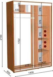 шкаф купе 140 60 210