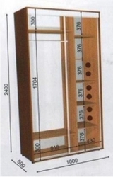 шкаф купе 100 60 240