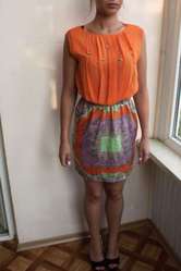 Оранжевое платье