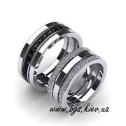 Обручальные кольца с черными бриллиантами