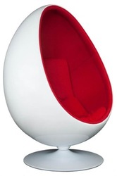Днепр Кресло Ovalia Egg Style Chair красная ткань Кресло реплика Ovali