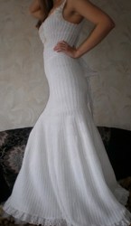 продам вязаное свадебное платье